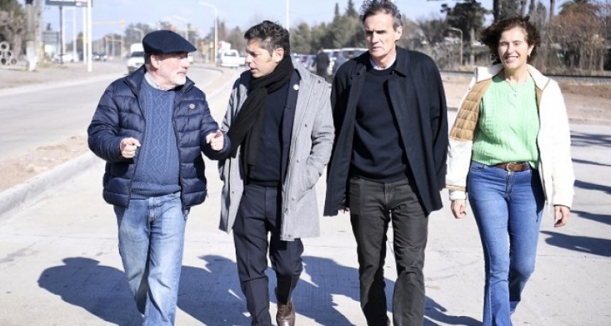 Kicillof y Katopodis habilitaron un tramo clave de la Ruta 40 y apuntaron contra el ajuste de Milei