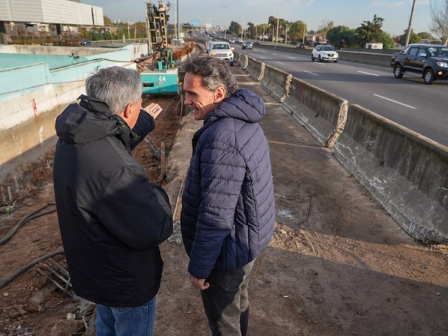 Katopodis recorri&oacute; la obra del cuarto carril de la Autopista Buenos Aires-La Plata