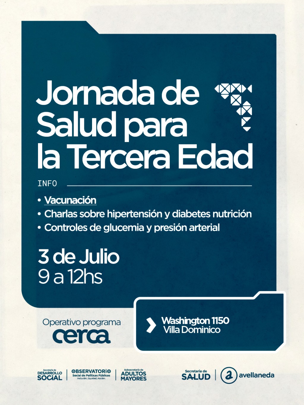 Avellaneda realizar&aacute; una jornada de salud para personas mayores con controles y vacunaci&oacute;n gratuita