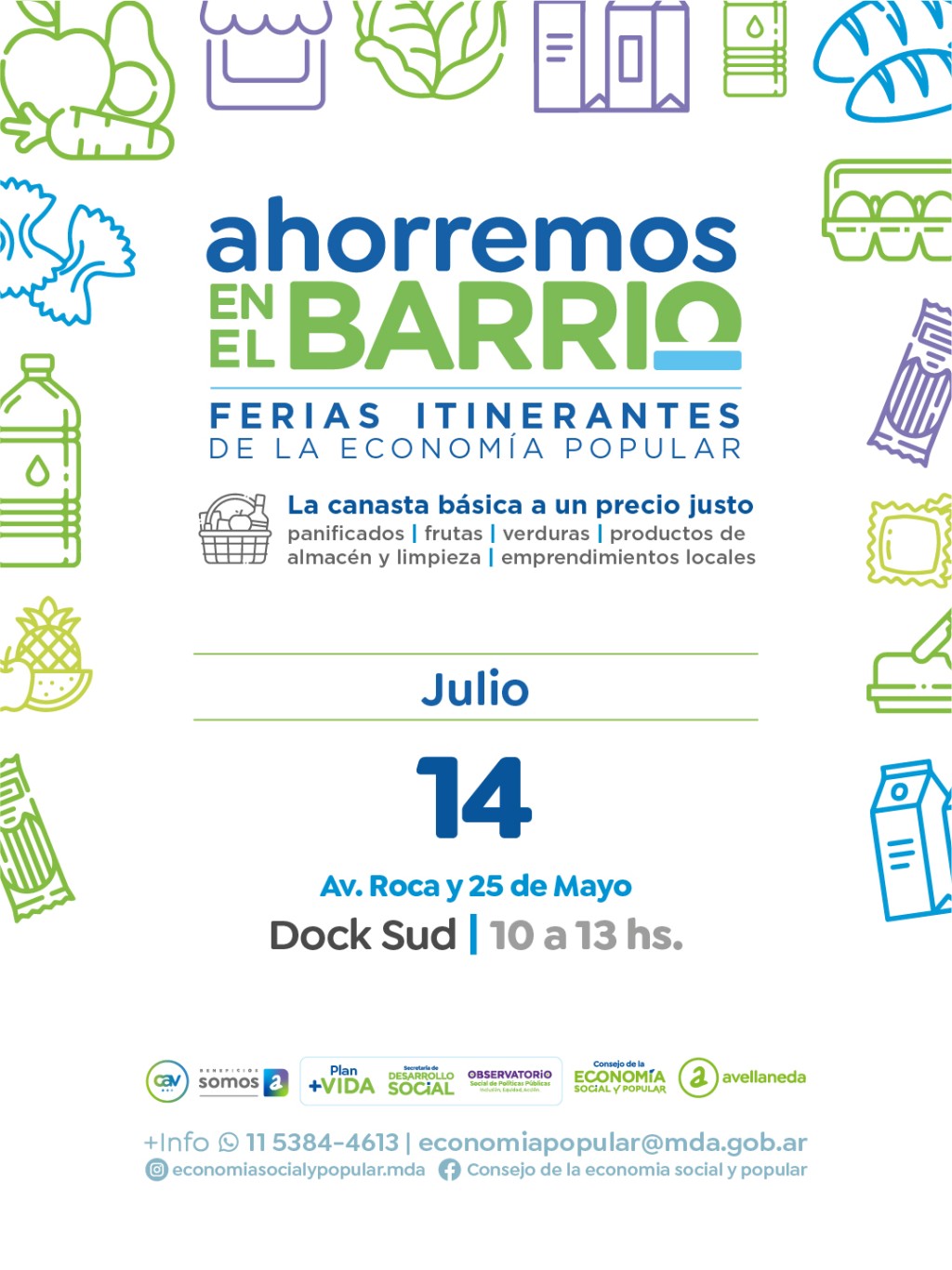 Avellaneda lleva &ldquo;Ahorremos en el Barrio&rdquo; a Dock Sud con productos de la canasta b&aacute;sica a precio justo