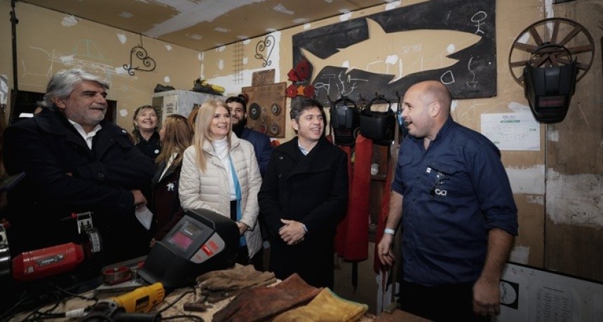 Kicillof homenaje&oacute; a Per&oacute;n en San Vicente y recorri&oacute; un centro de formaci&oacute;n laboral