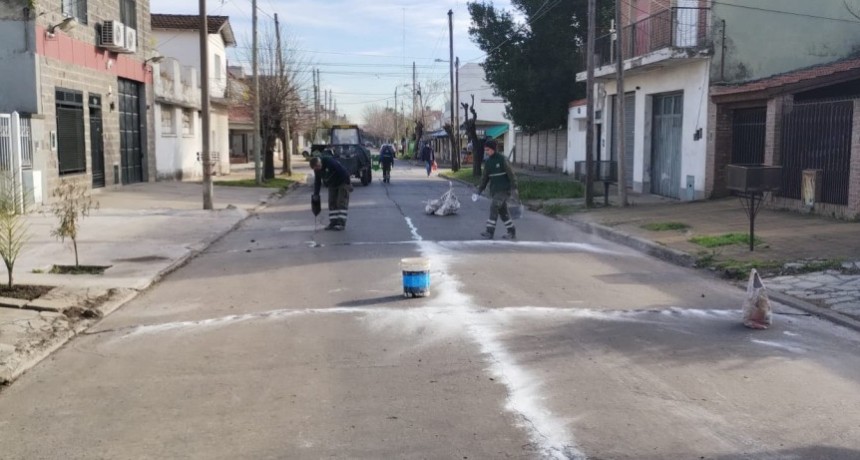 Monte Grande: el Municipio realiza nuevos trabajos para mejorar la seguridad vial