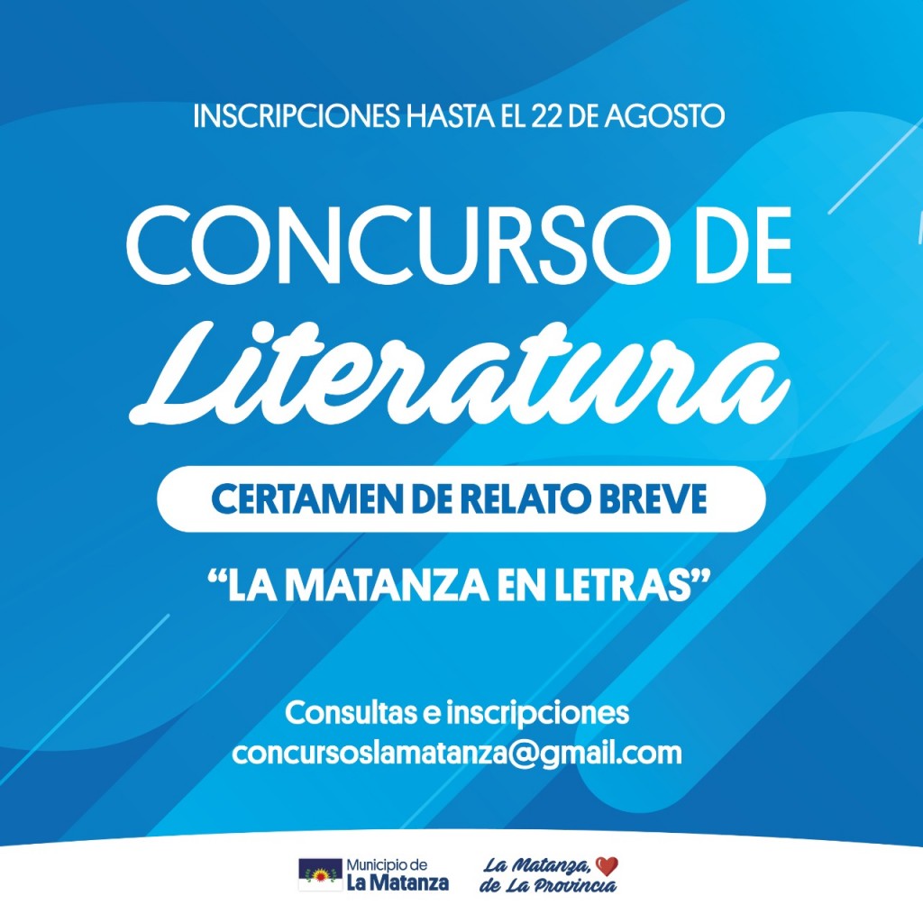 Abre la convocatoria a escritores y escritoras de La Matanza a participar en el Concurso de Narrativa Breve