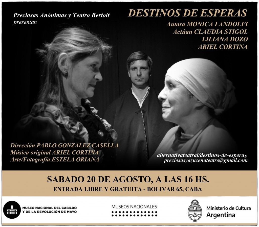Obra teatral “Destinos de esperas” de Monica Landolfi en el Museo del Cabildo