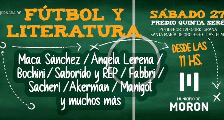 Llega la jornada “Fútbol y Literatura” a Morón