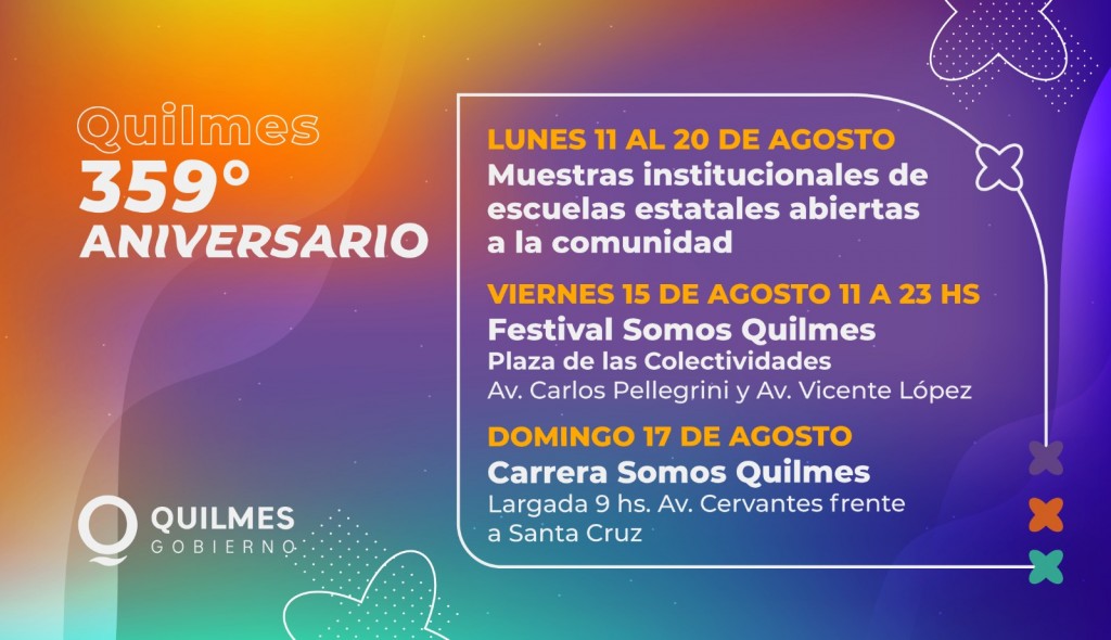 Quilmes celebra 359 años con una agenda llena de actividades para toda la familia