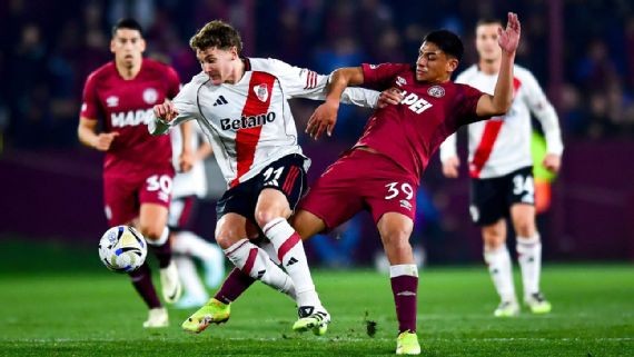 River lo ganaba con gol de Montiel pero Lanús lo igualó en la última pelota en La Fortaleza