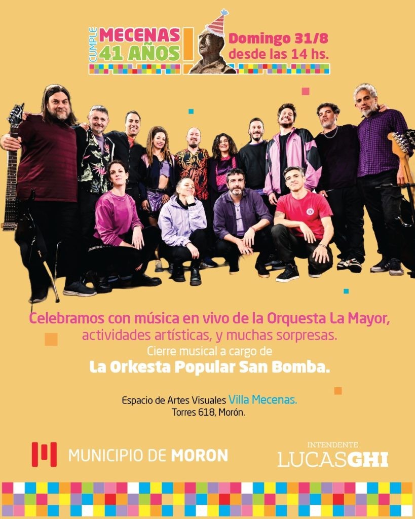 Villa Mecenas festeja sus 41 años con música, arte y una gran fiesta popular
