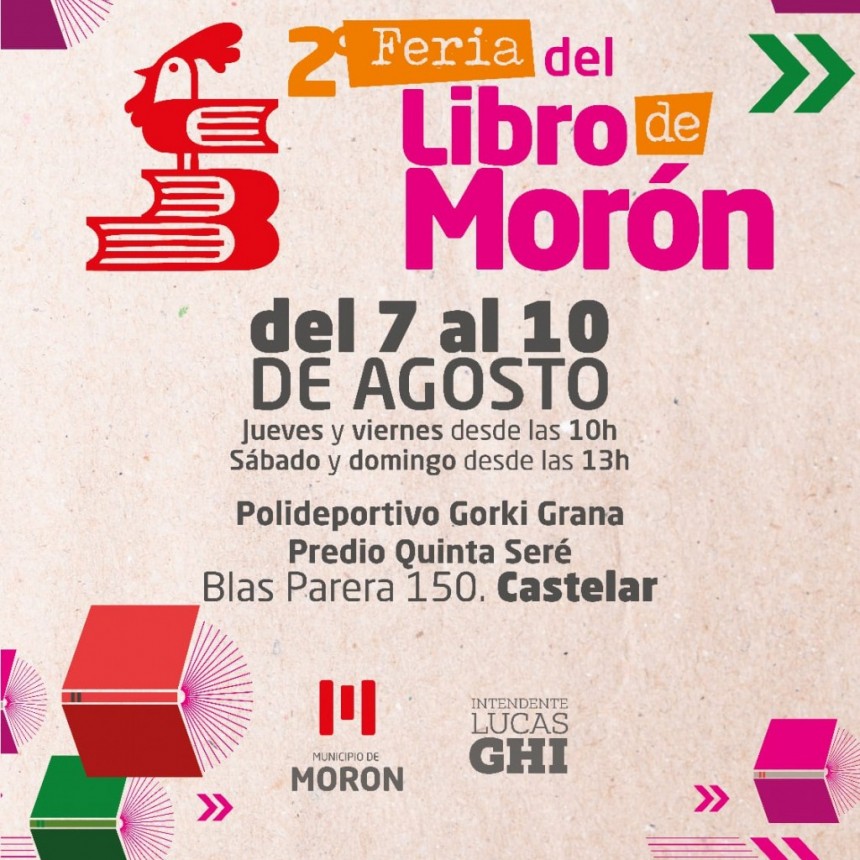 Morón celebra su 2ª Feria del Libro con cuatro días de cultura, talleres y grandes autores