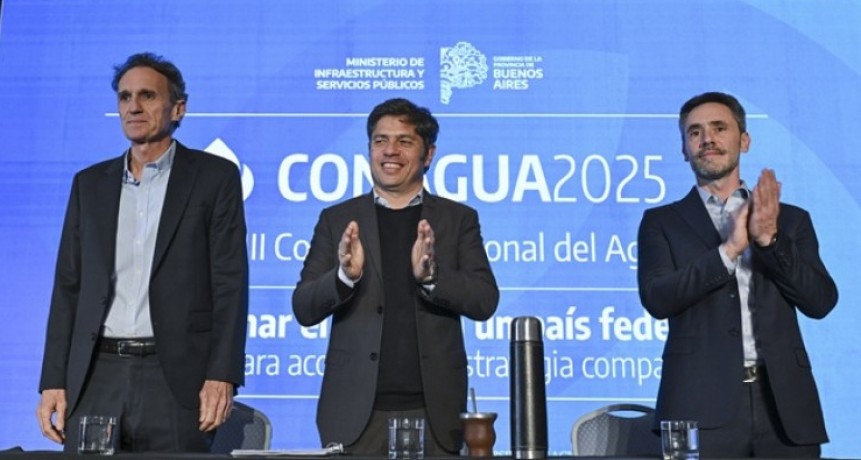 Kicillof cerró el Congreso Nacional del Agua y apuntó contra el “negacionismo climático” del Gobierno nacional