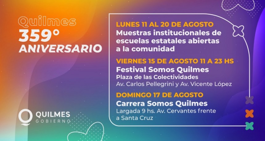 Quilmes celebra 359 años con una agenda llena de actividades para toda la familia