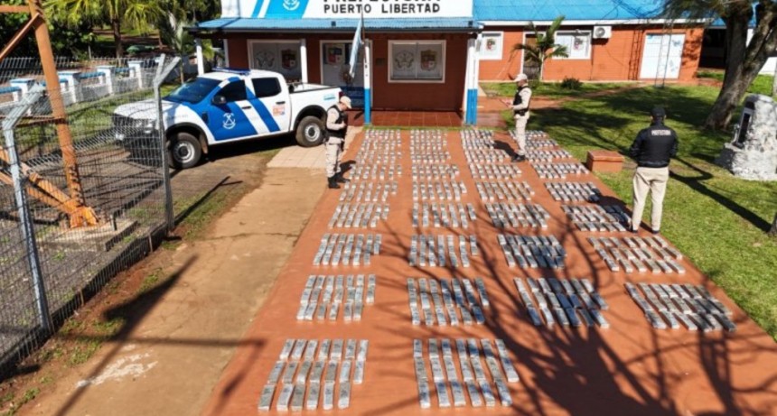 Prefectura Naval secuestró más de 500 kilos de marihuana en un operativo en Misiones