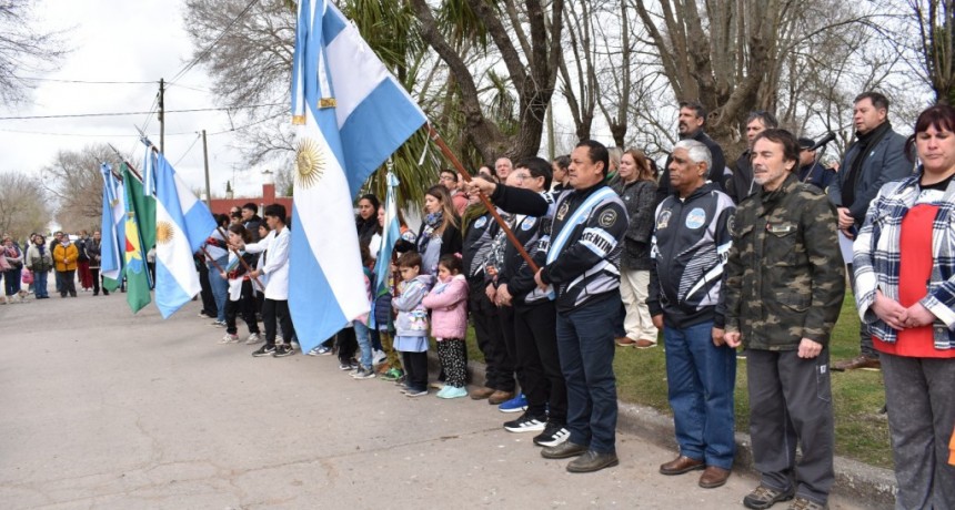 Mechongué rindió homenaje a San Martín con un emotivo acto comunitario