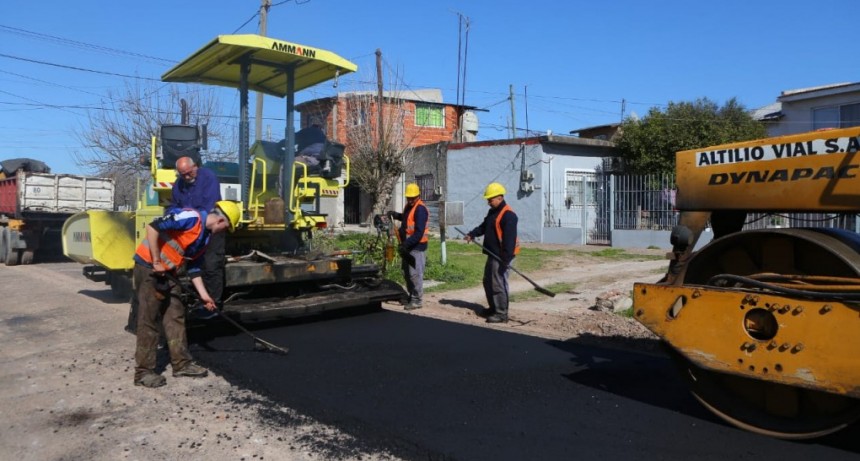 Monte Grande Sur: el Municipio finalizó una nueva obra de pavimentación