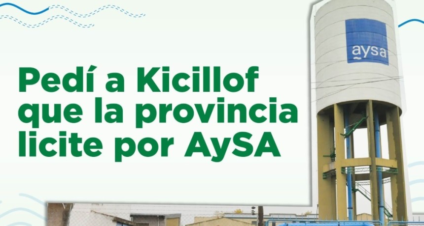 Gray le pidi&oacute; a Kicillof que ABSA compita por AySA para frenar la privatizaci&oacute;n