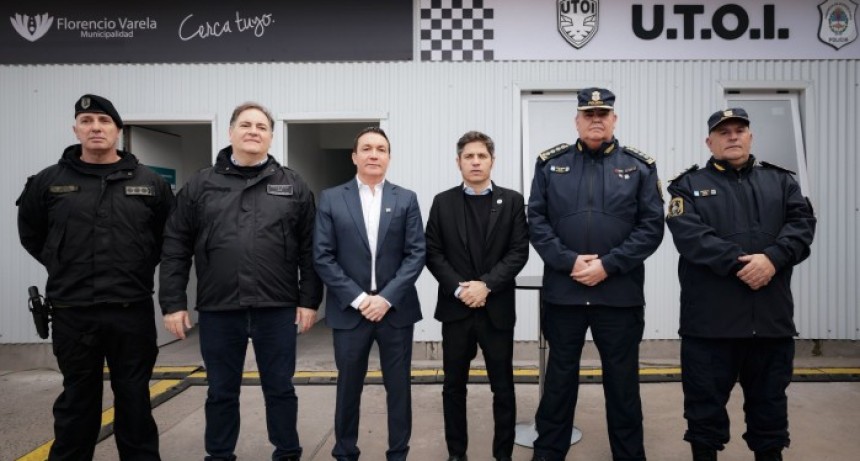 Kicillof inaugur&oacute; una nueva base de la UTOI en Florencio Varela y sum&oacute; m&oacute;viles para reforzar la seguridad