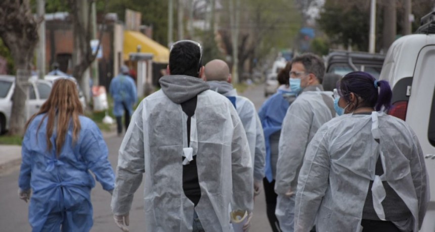 Operativo de detección temprana de coronavirus en el barrio Santa Rosa