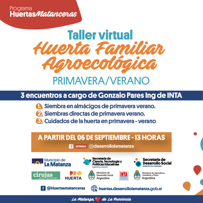 Nueva capacitación virtual sobre Huerta Familiar Agroecológica