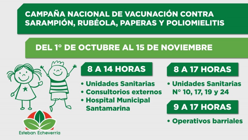 Campaña Nacional de Vacunación para niñas y niños