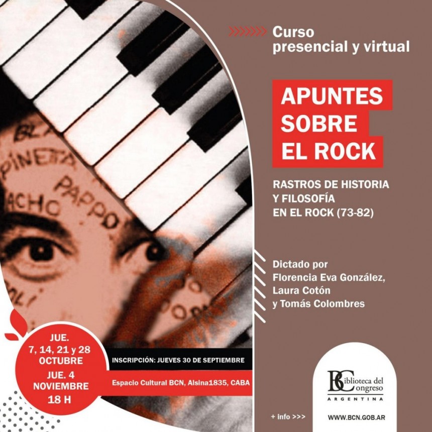 “Rastros de historia y filosofía en el rock (1983-2004)” Seminario en la Biblioteca del Congreso de la Nación