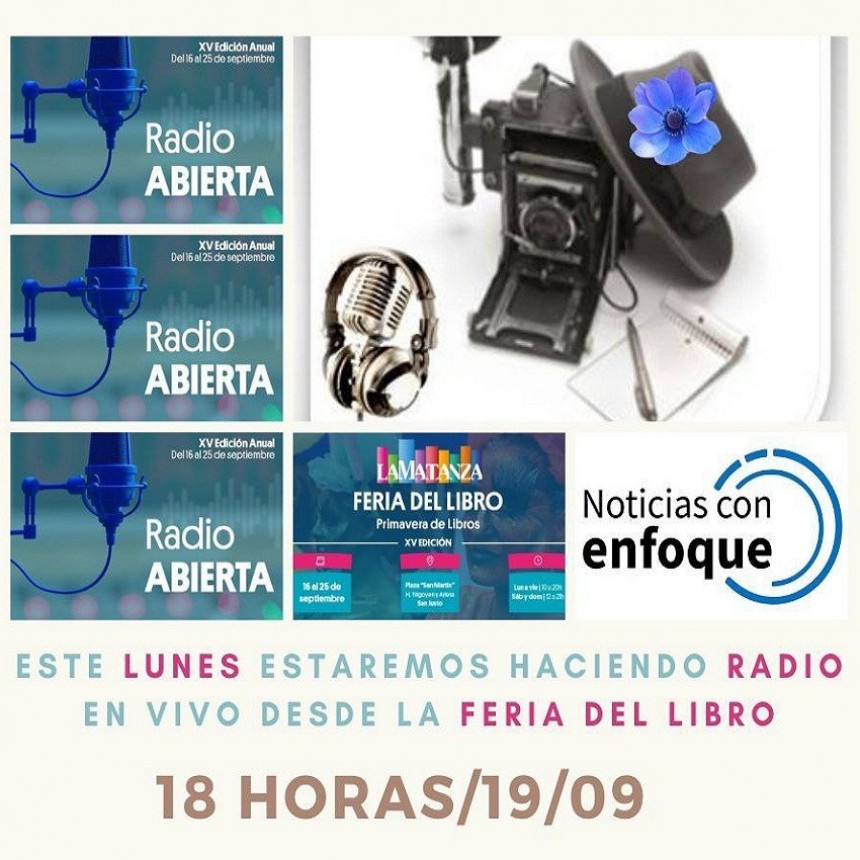 Noticias con Enfoque en vivo en la Feria del Libro de La Matanza