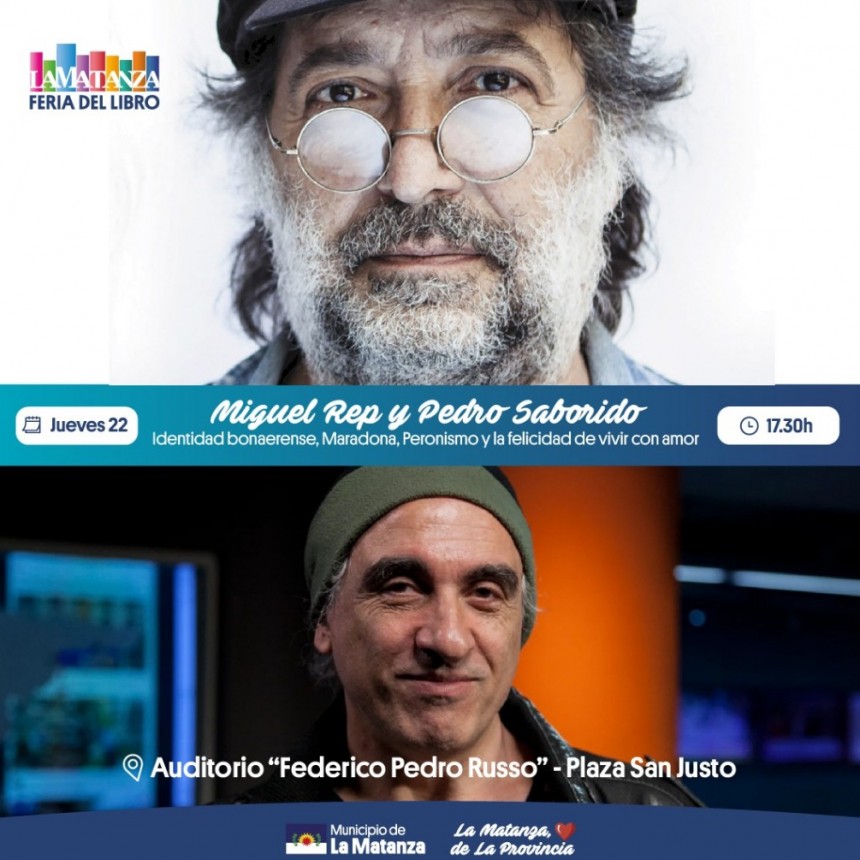 Pedro Saborido y REP presentan la charla ilustrada “Identidad bonaerense, Maradona, Peronismo y la felicidad de vivir con amor”