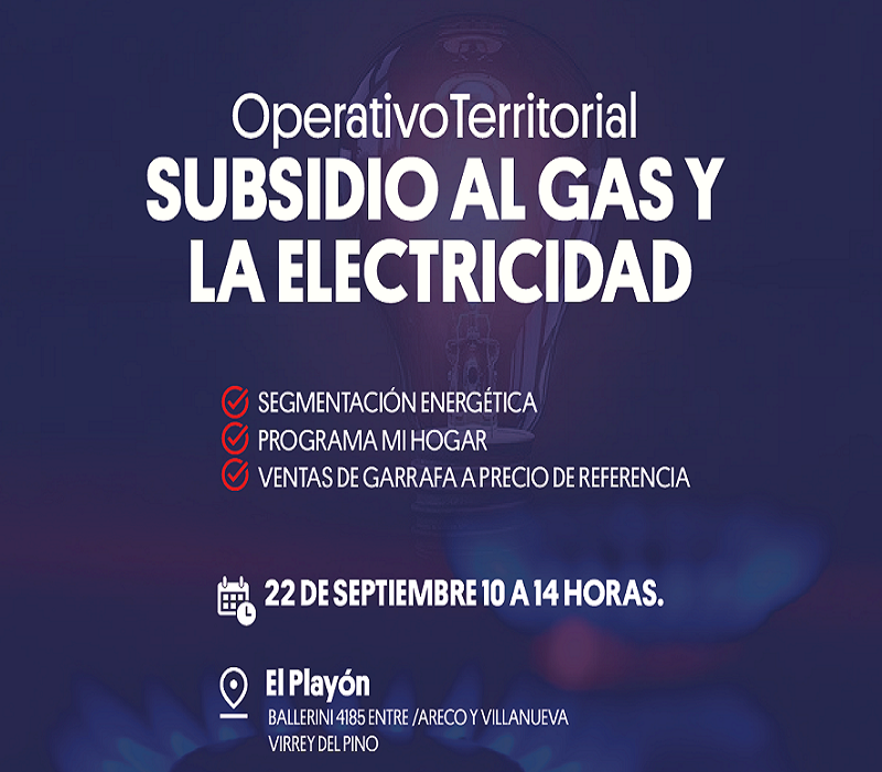 Operativo Territorial: gas y  electricidad en Virrey del Pino