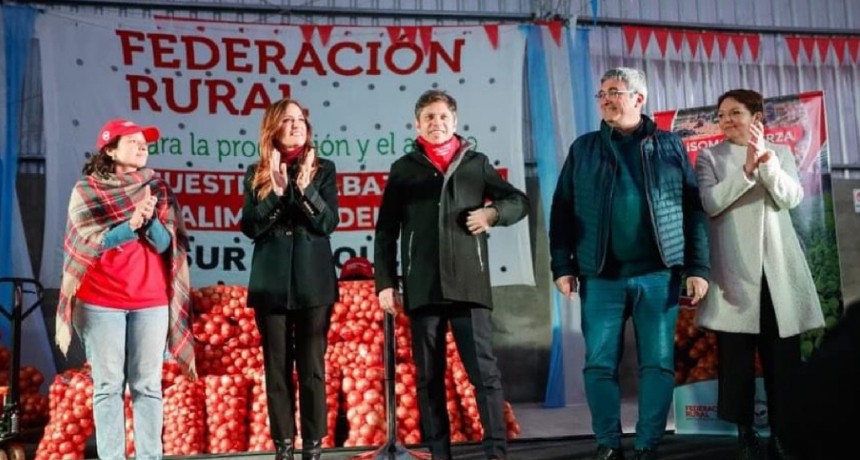 Victoria Tolosa Paz y Axel Kicillof inauguraron una planta empaquetadora de cebollas en Pedro Luro