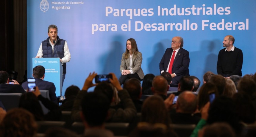 Sergio Massa anunció inversiones por $4.800 millones para potenciar a los parques industriales de todo el país