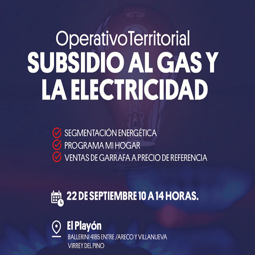 Operativo Territorial: gas y electricidad en Virrey del Pino