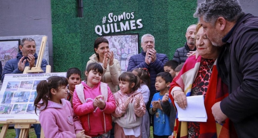 Quilmes: Mayra Mendoza recorrió la obra del Paseo Aldo Severi