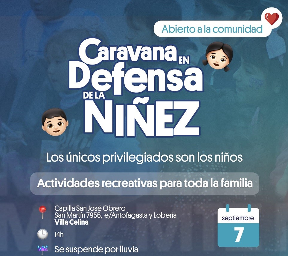 Nueva edición de la Caravana en Defensa de la Niñez llega este sábado a Villa Celina