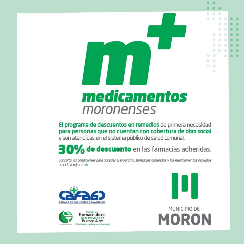 El Municipio de Morón lanza un programa de descuentos en medicamentos de primera necesidad