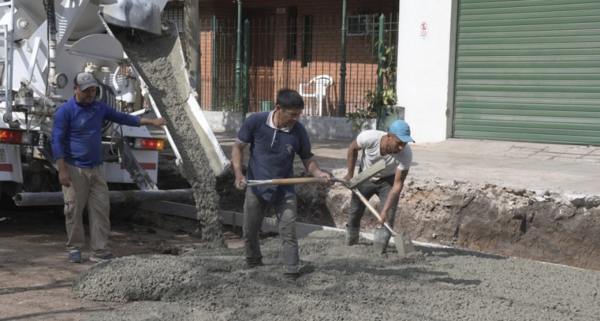 Merlo avanza con nuevas obras de pavimentación en la calle Pompeya