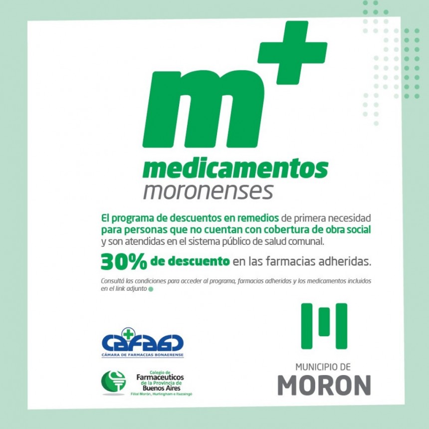 El Municipio de Morón lanza un programa de descuentos en medicamentos de primera necesidad