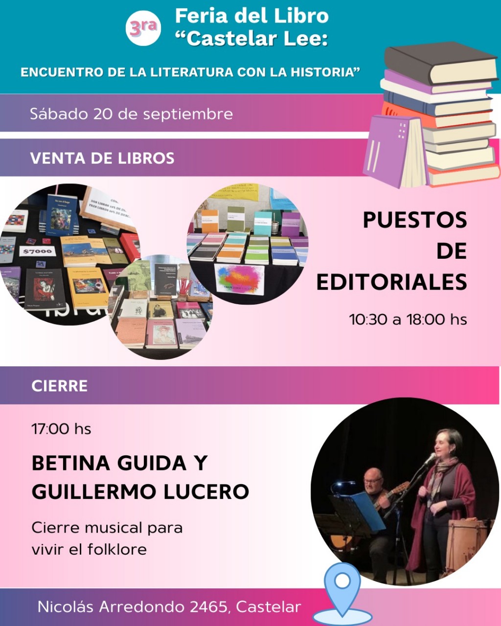 Castelar Lee: La tercera edición de la Feria del Libro que une literatura e historia