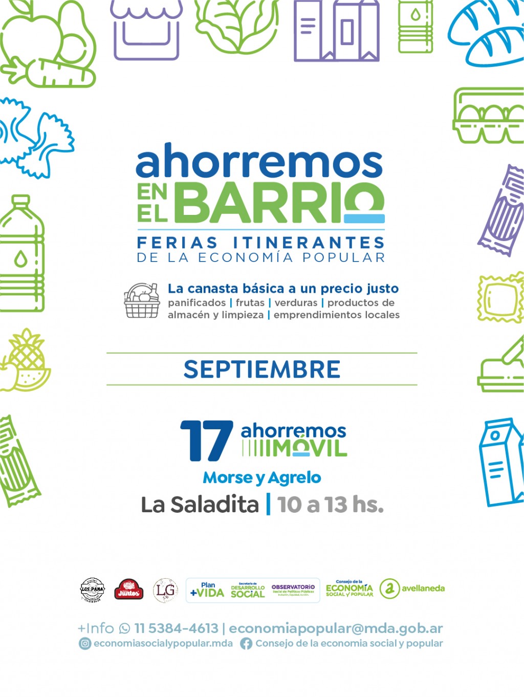 “Ahorremos en el Barrio” llega a La Saladita con canasta básica a precios justos