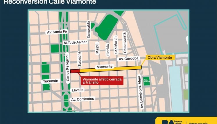 La Ciudad inició la transformación de la calle Viamonte: más verde, menos autos y un microcentro renovado