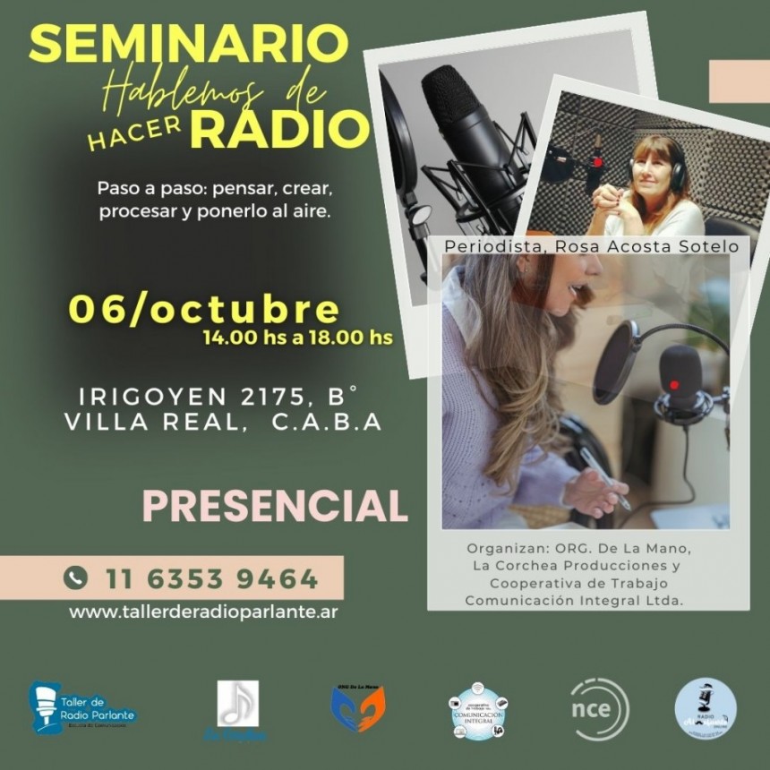 Seminario “Hablemos de Hacer Radio” se realizará en Villa Real