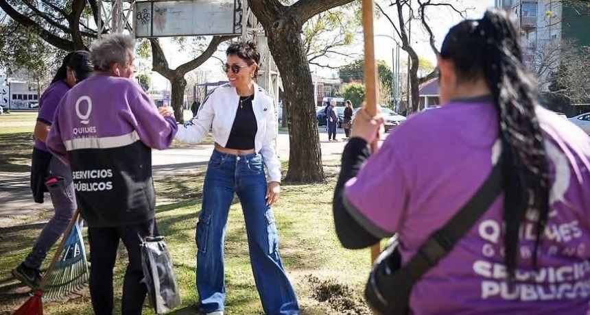 Mayra Mendoza recorrió un operativo de limpieza y obras en Quilmes Oeste