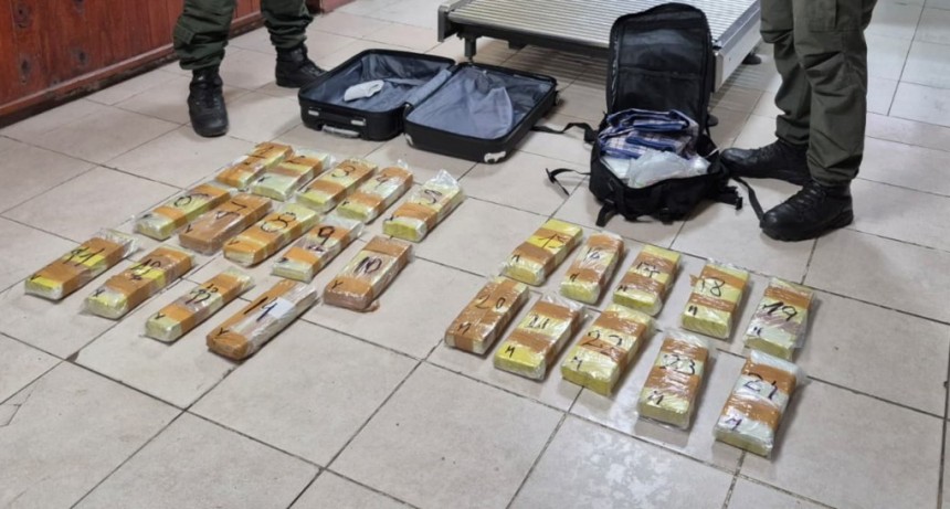 Gendarmería detuvo a un pasajero con más de 20 kilos de marihuana en Formosa