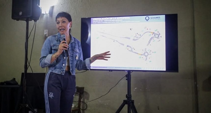 Mayra Mendoza anunció una nueva bajada de la autopista en Ezpeleta que mejorará la circulación en Quilmes