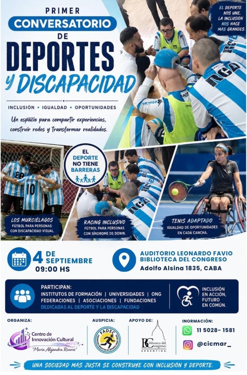 La Biblioteca del Congreso ser&aacute; sede de un encuentro sobre deporte y discapacidad, a 20 a&ntilde;os de la Convenci&oacute;n de la ONU
