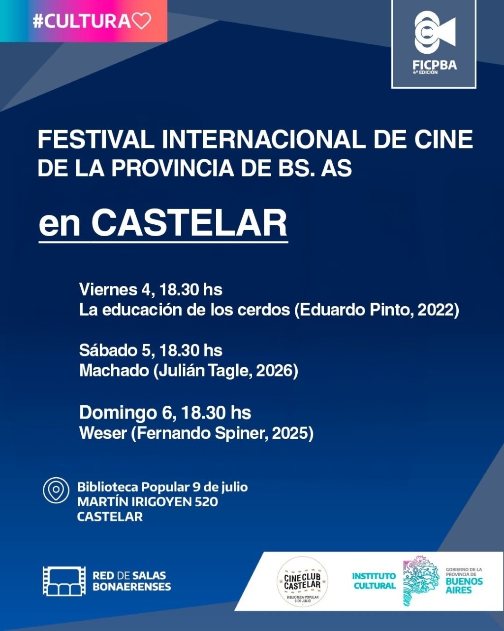 El Cine Club Castelar se suma por primera vez al Festival Internacional de Cine de la Provincia de Buenos Aires