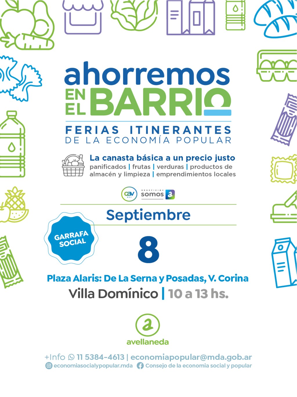 Ahorros y productos esenciales: llega una nueva feria itinerante a Villa Dom&iacute;nico