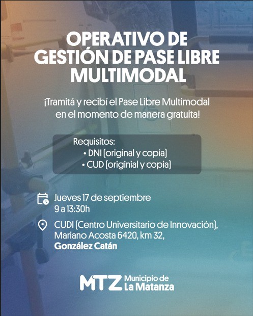 Pase Libre por discapacidad: c&oacute;mo tramitarlo y retirarlo en La Matanza