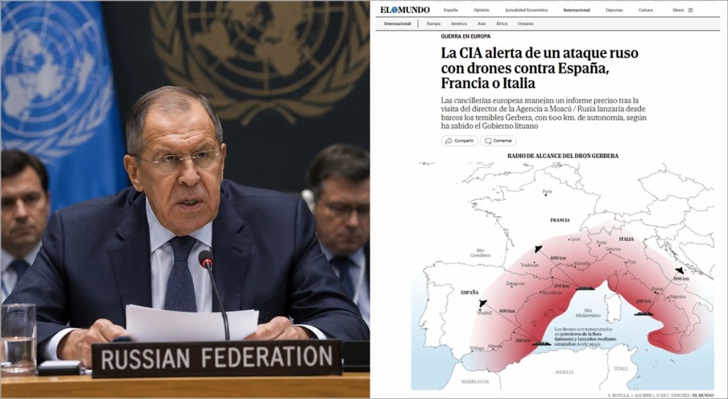 Lavrov denuncia el &ldquo;enemigo externo artificial&rdquo; mientras la CIA alerta de drones rusos contra Europa 