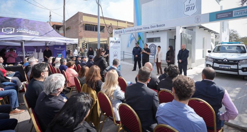Despu&eacute;s de 33 a&ntilde;os, Quilmes inaugur&oacute; una nueva comisar&iacute;a para reforzar la seguridad en Don Bosco