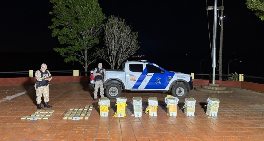 Prefectura secuestr&oacute; m&aacute;s de 194 kilos de marihuana tras un operativo en Misiones