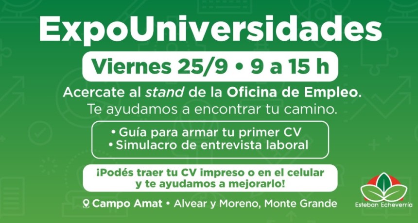 ExpoUniversidades llega a Esteban Echeverr&iacute;a con orientaci&oacute;n vocacional y propuestas para j&oacute;venes